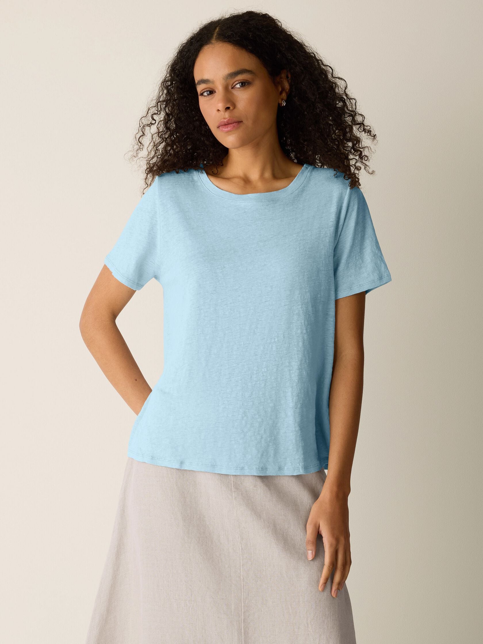 Eileen Fisher Crew Neck Short Sleeve Tee