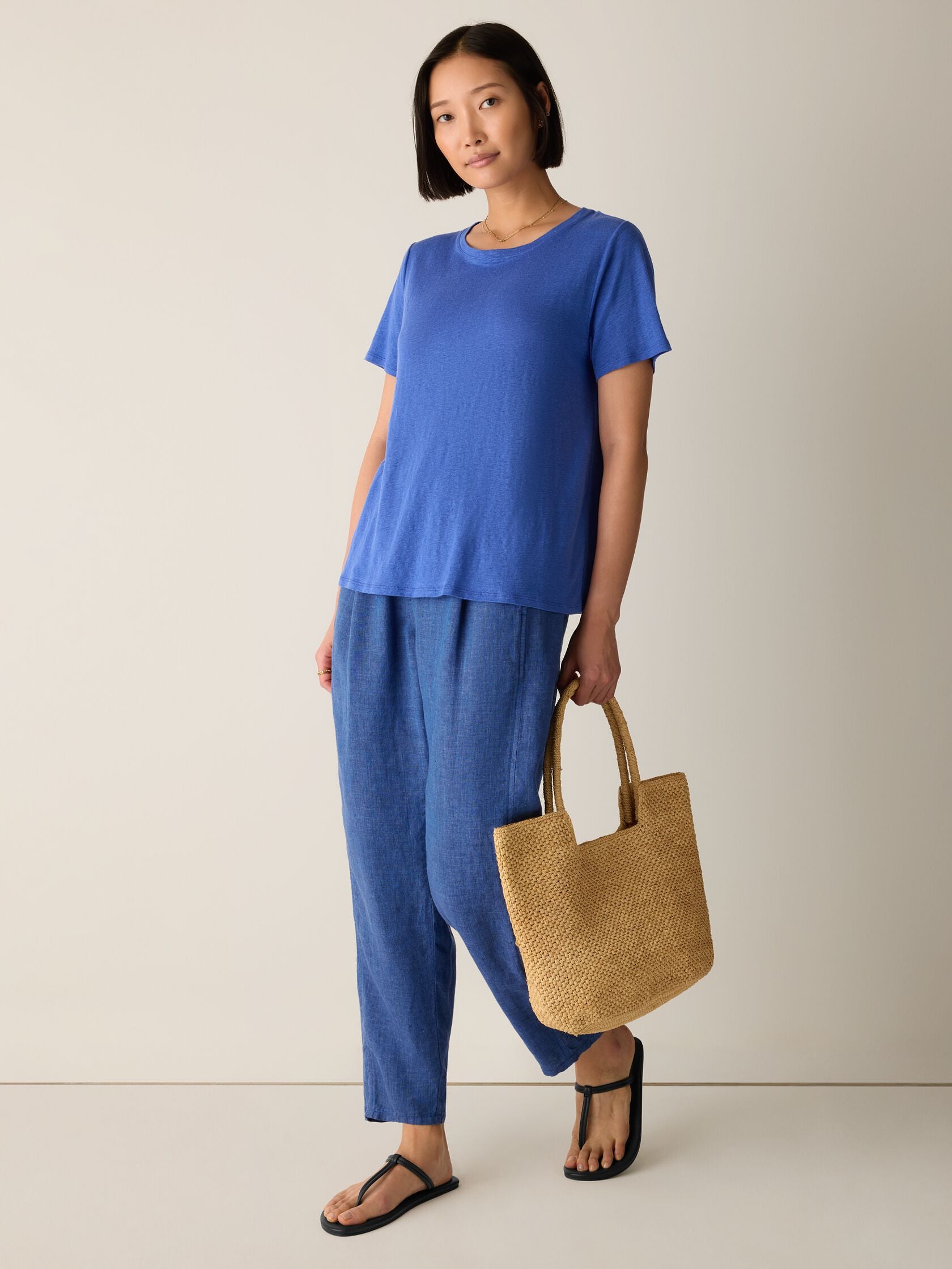 Eileen Fisher Crew Neck Short Sleeve Tee