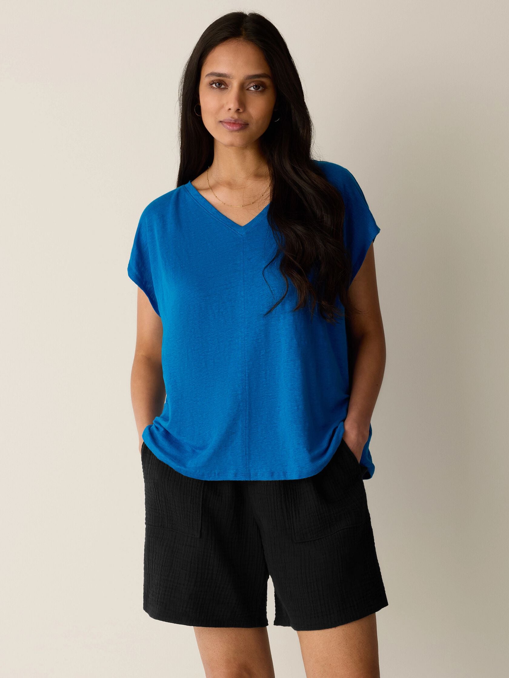Eileen Fisher V-Neck Square Tee