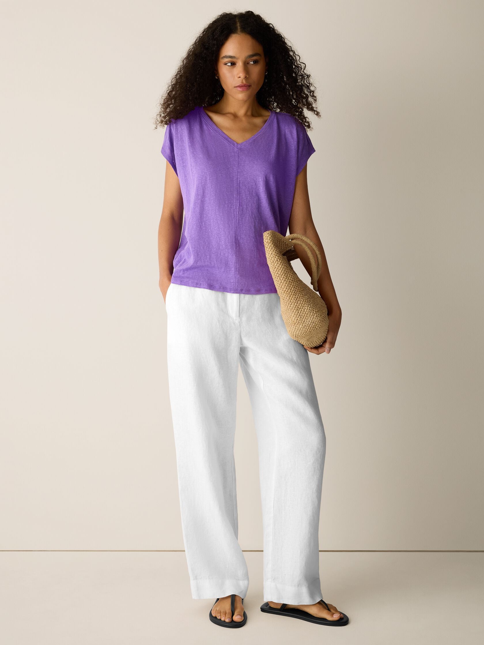 Eileen Fisher V-Neck Square Tee