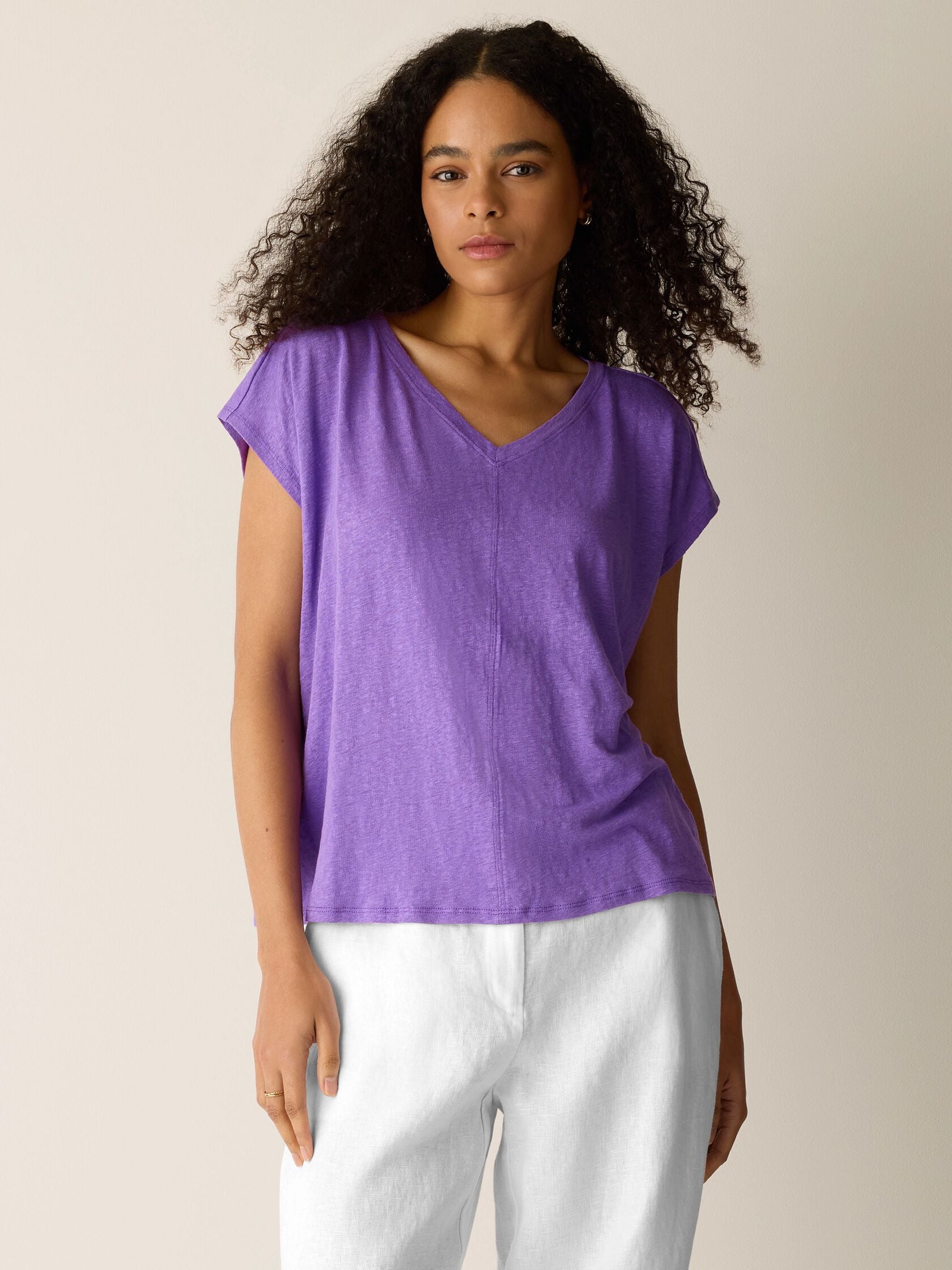 Eileen Fisher V-Neck Square Tee