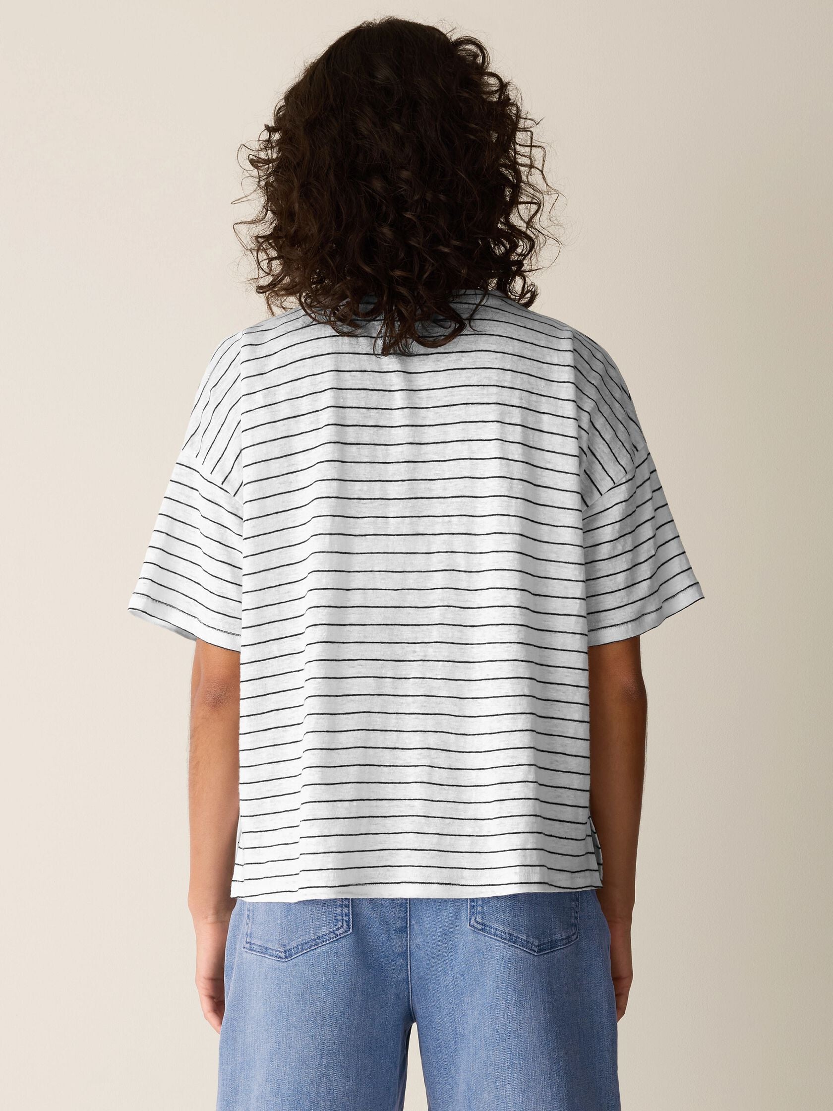 Eileen Fisher Crew Neck Short Sleeve Box Top