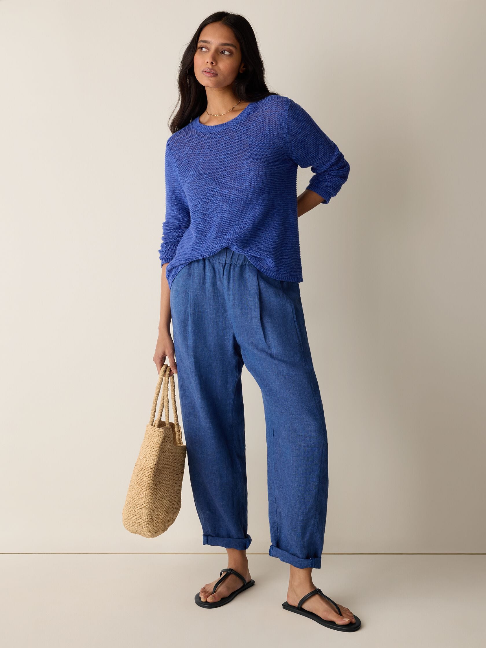 Eileen Fisher Ankle Pleated Lantern Pant
