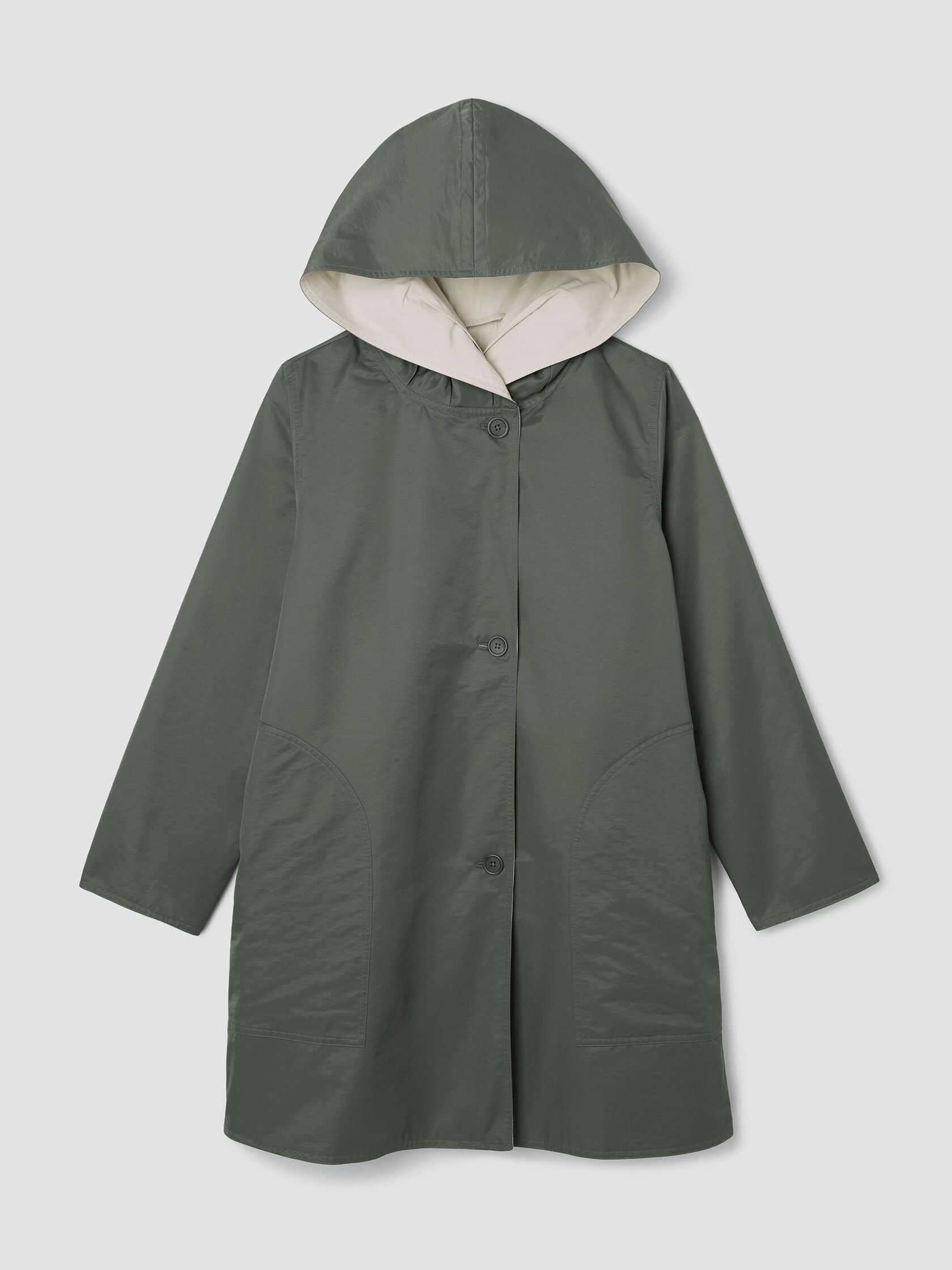 Eileen Fisher Reversible Hooded Coat
