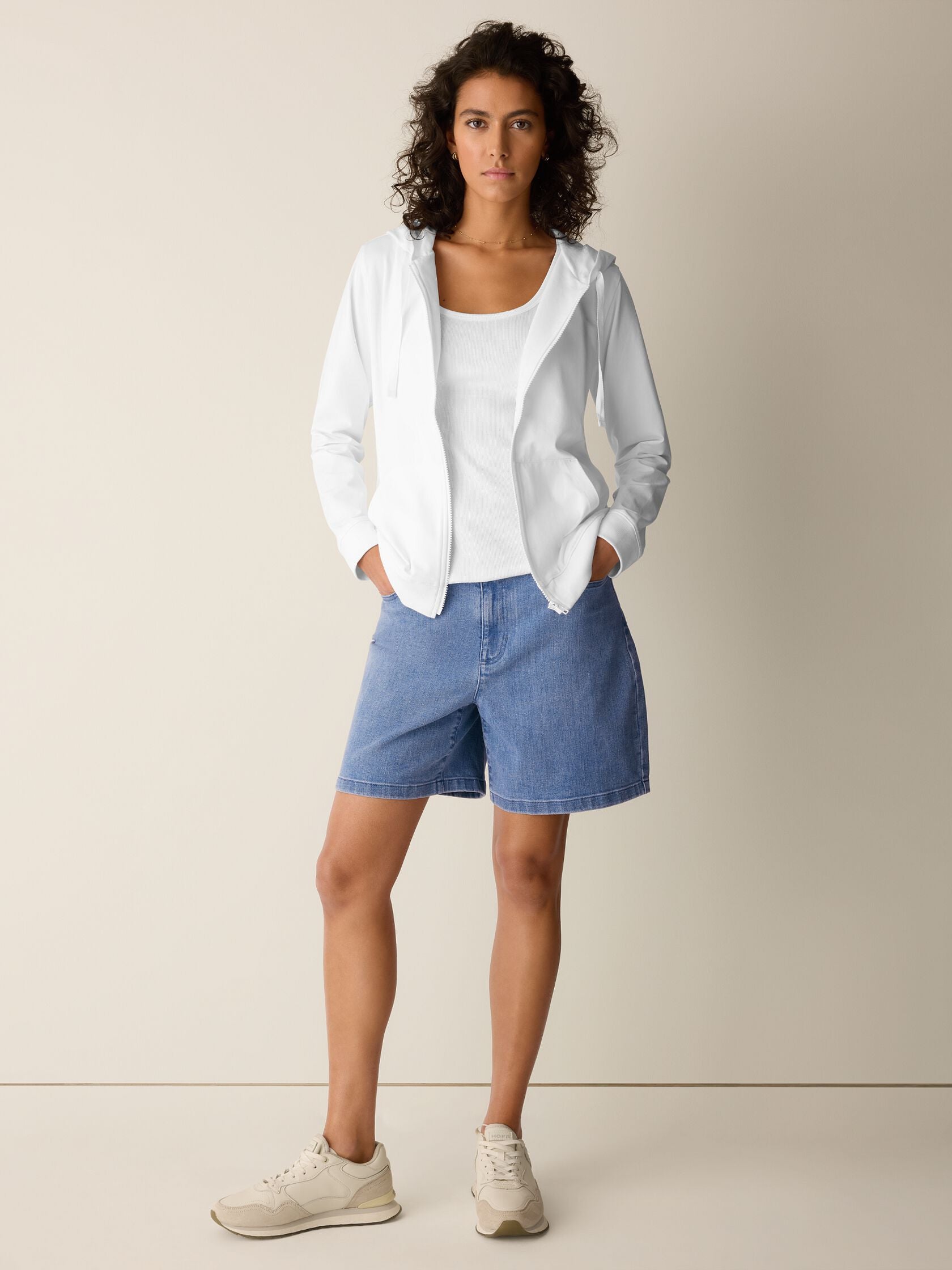 Eileen Fisher Hooded Zip-Up Jacket