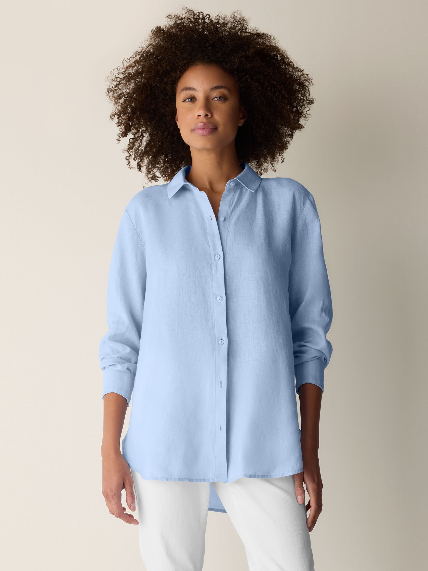 Eileen Fisher Classic Collar Long Shirt