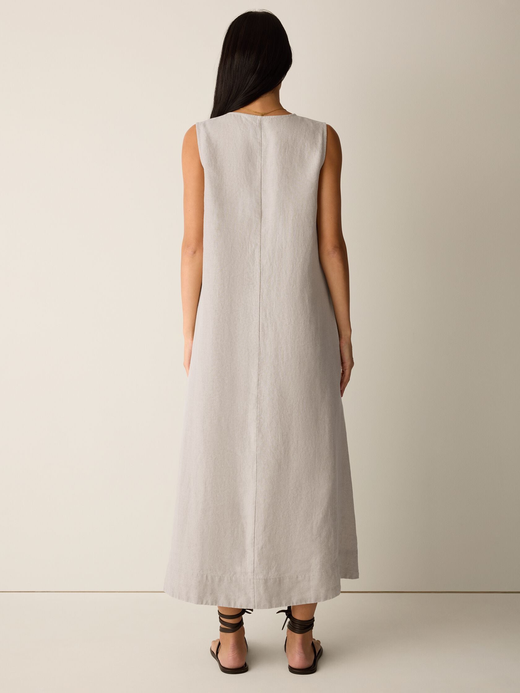 Eileen Fisher V-Neck Floor Length Dress