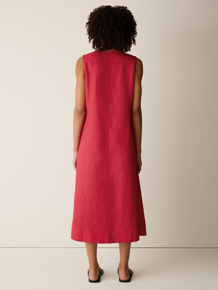 Eileen Fisher V-Neck Floor Length Dress
