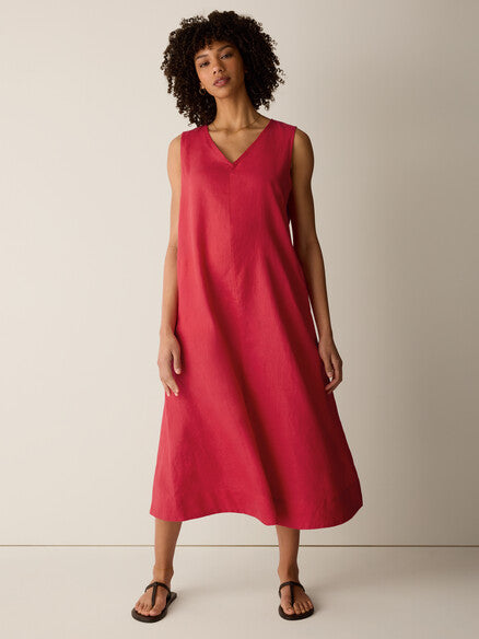 Eileen Fisher V-Neck Floor Length Dress