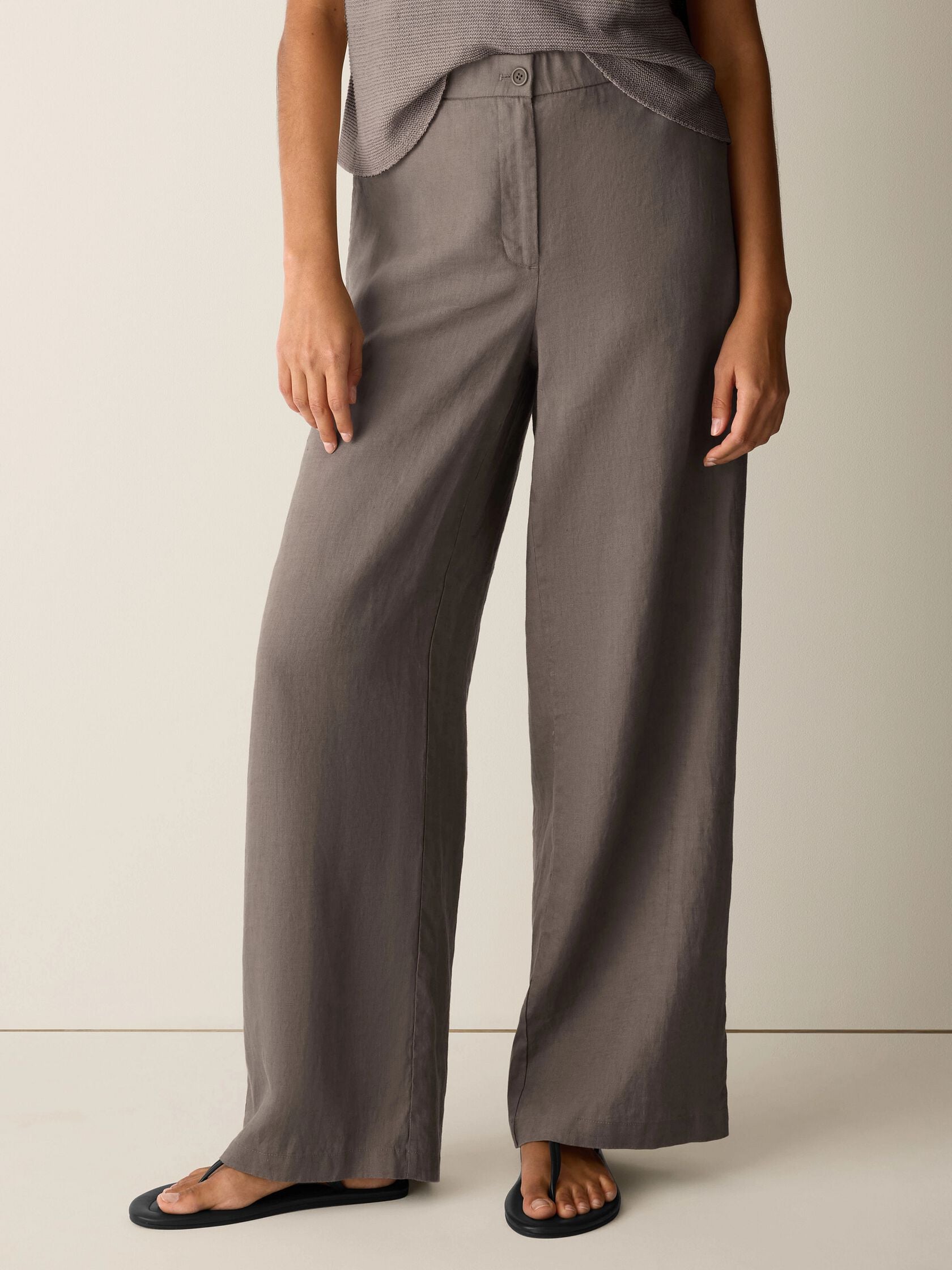 Eileen Fisher High-Waisted Wide Trouser