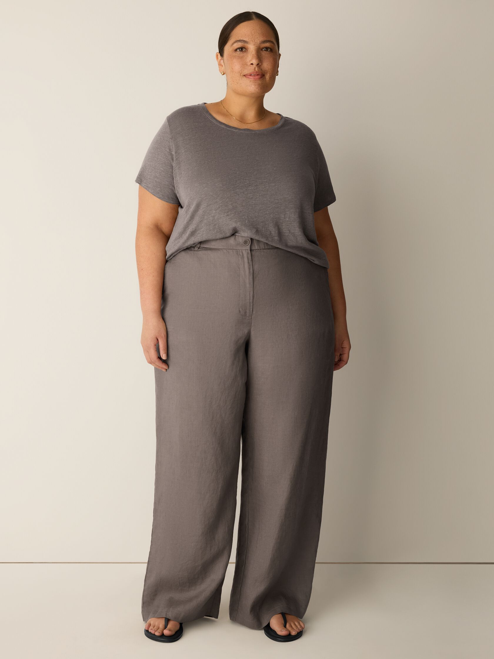 Eileen Fisher High-Waisted Wide Trouser