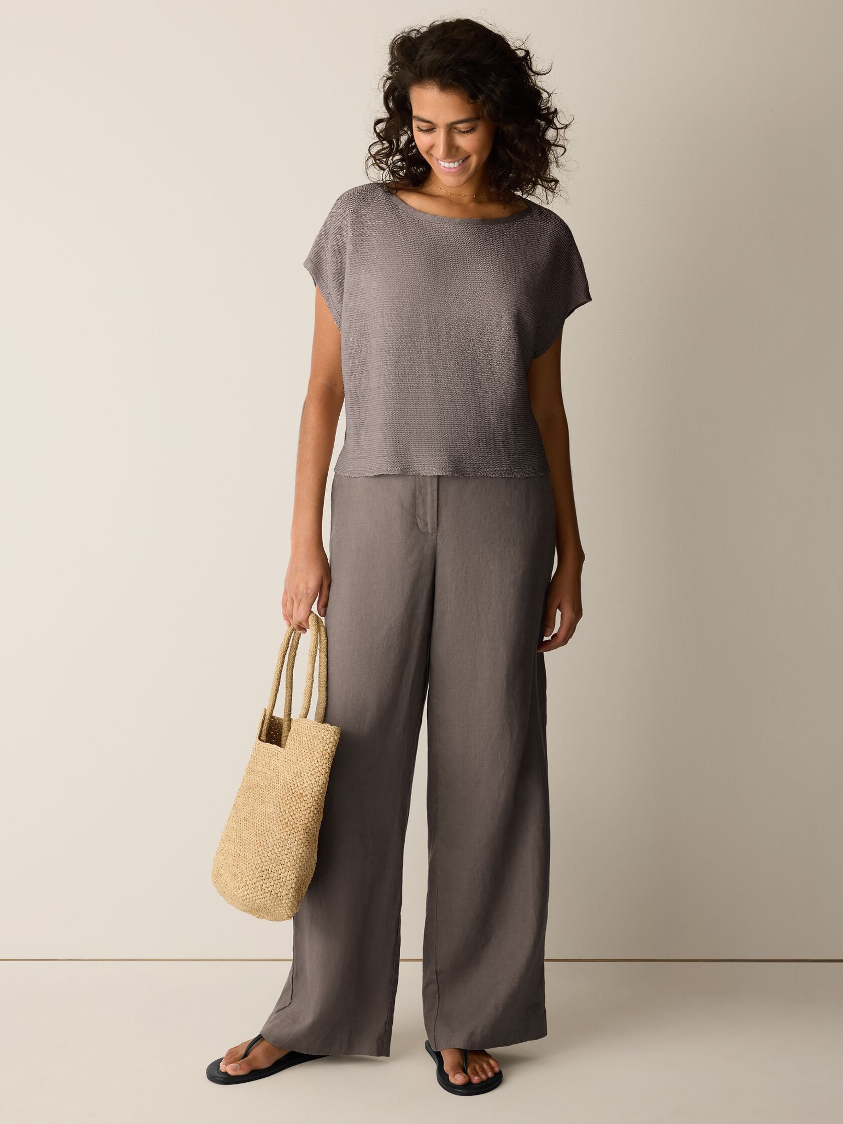 (Pre-Order) Eileen Fisher High-Waisted Wide Trouser