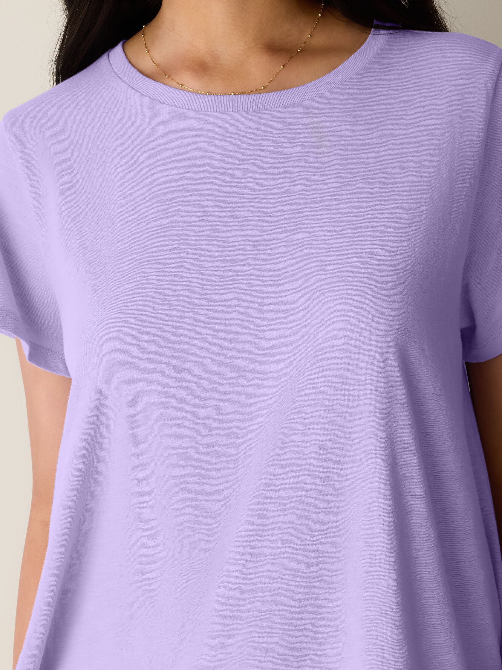 (Pre-Order) Eileen Fisher Crew Neck Tee With Cap Sleeve
