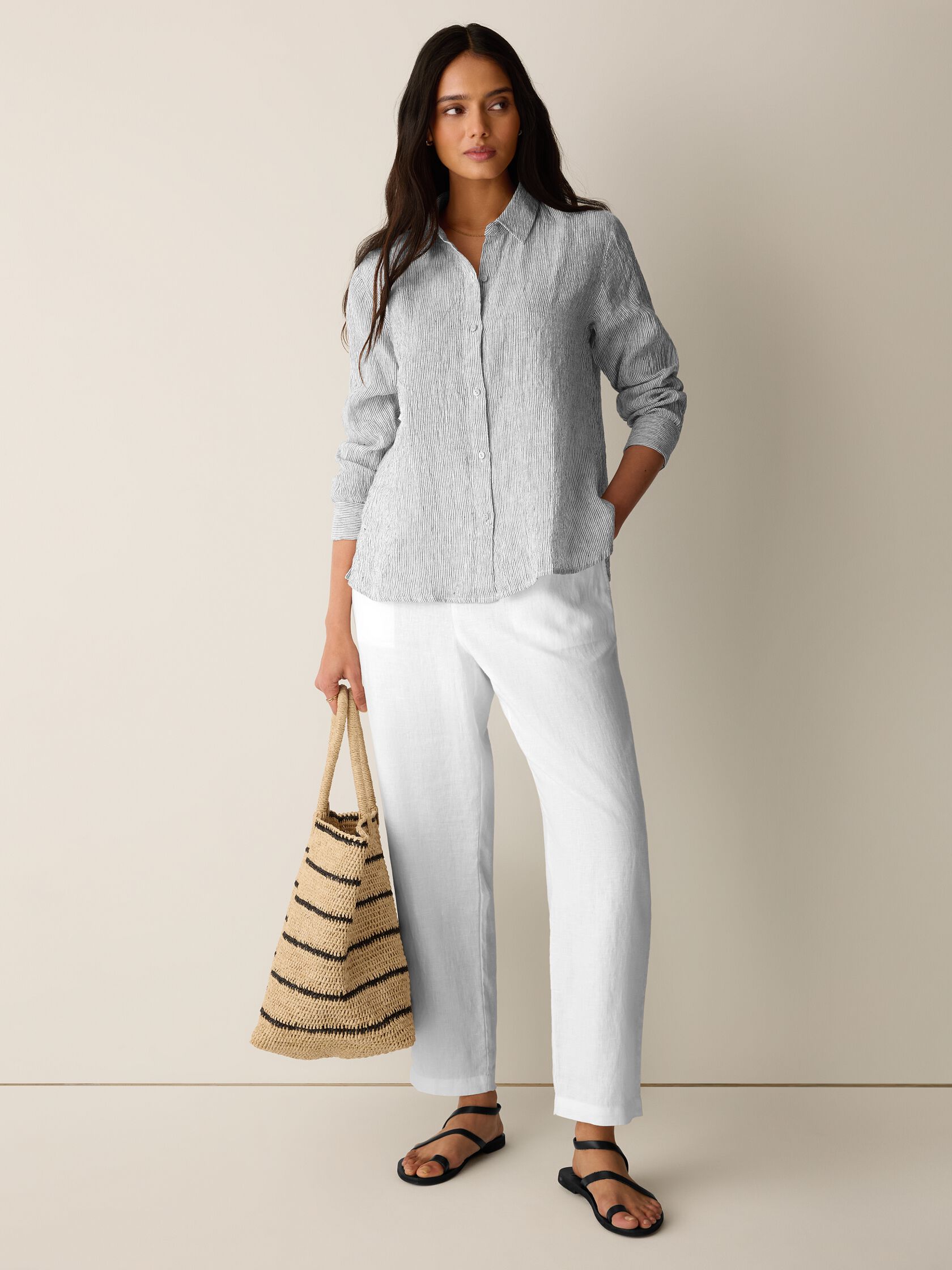 Eileen Fisher Classic Collar Easy Shirt
