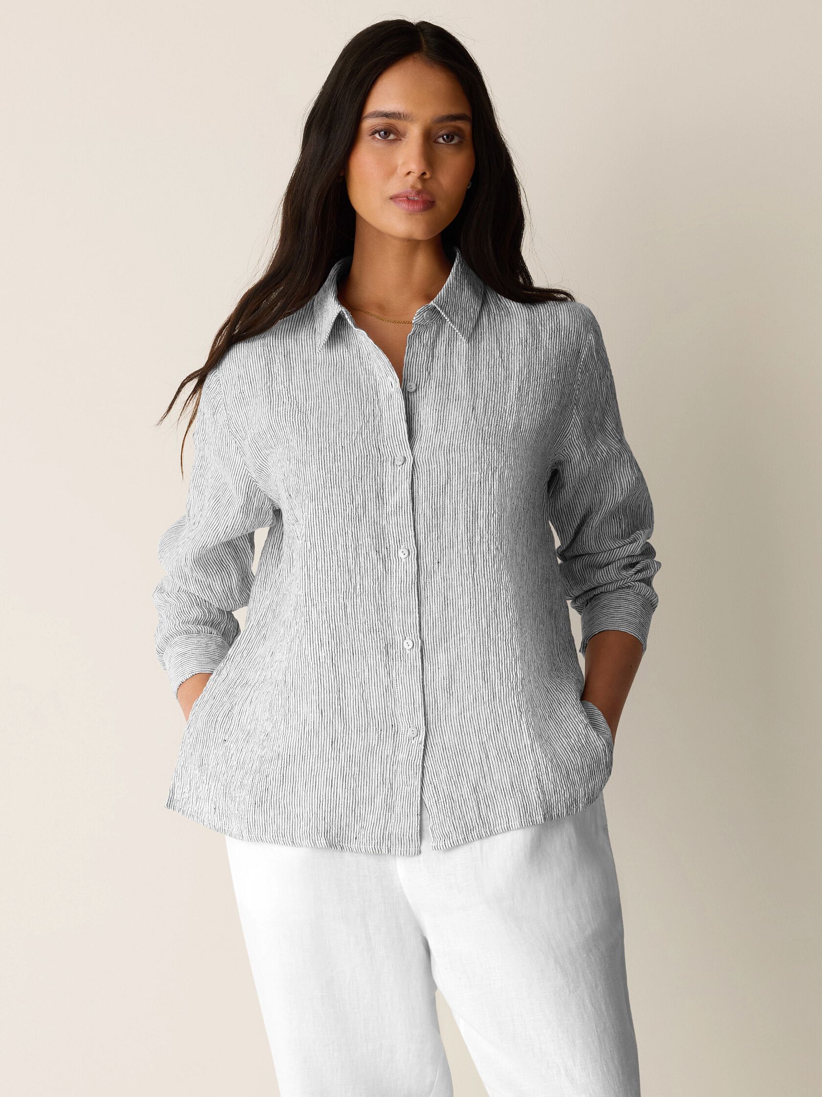 Eileen Fisher Classic Collar Easy Shirt