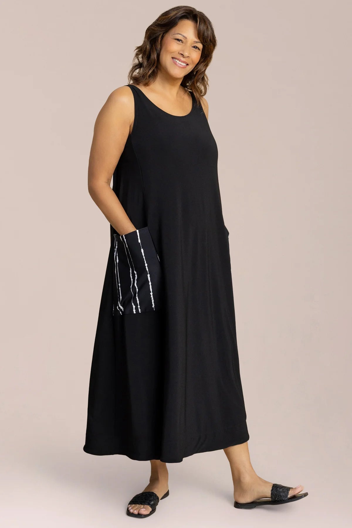 Sympli Flare Dress With Pocket