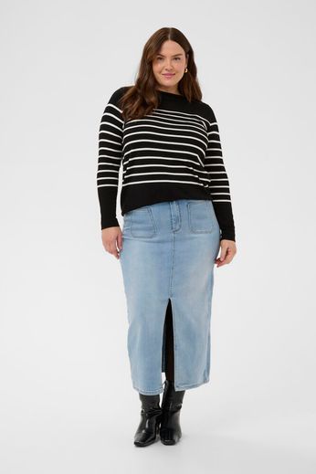 Kaffe Curve Lizzy Striped Boatneck