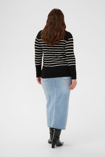 Kaffe Curve Lizzy Striped Boatneck