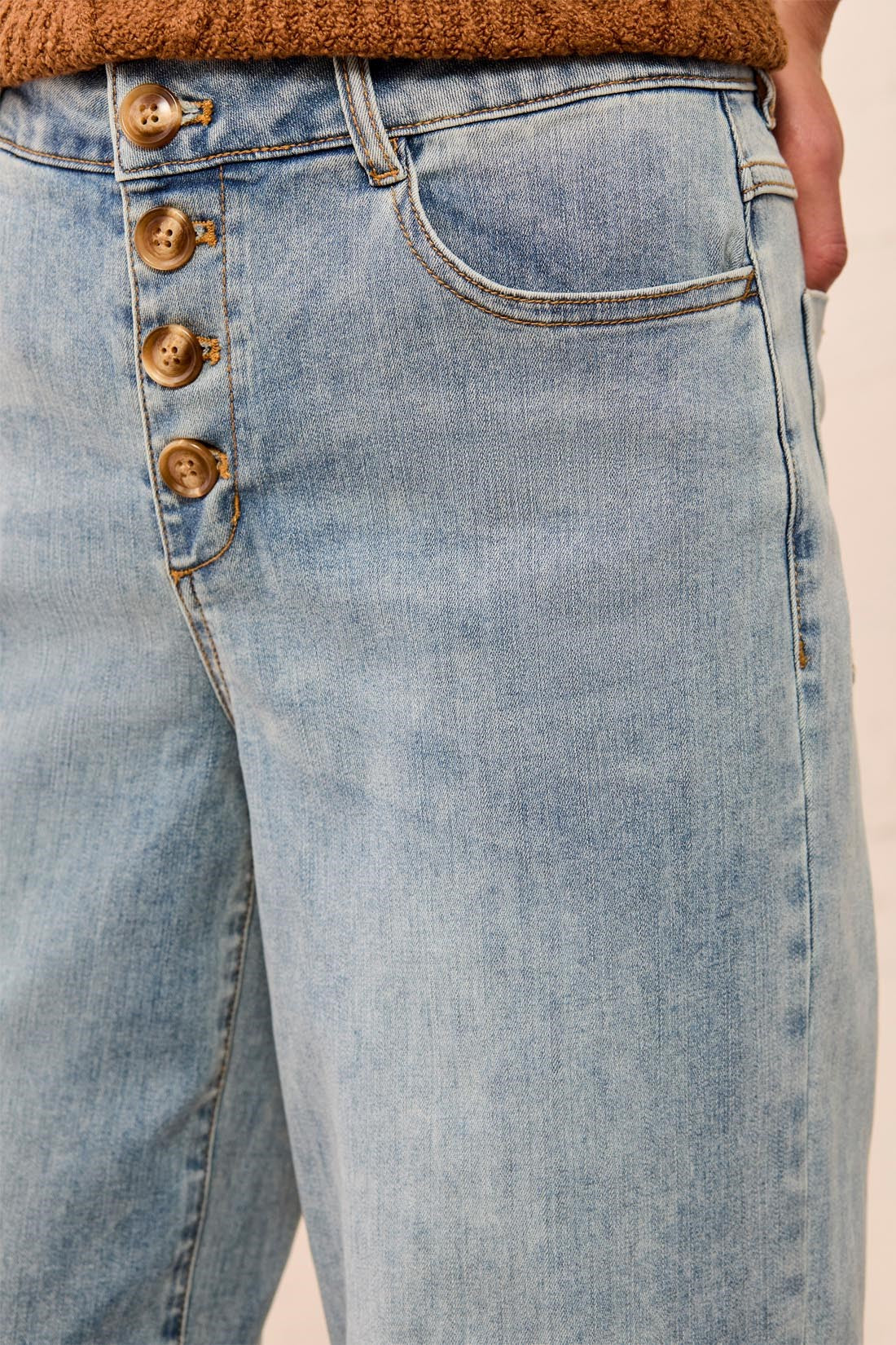 Tribal Audrey Button Fly Denim Jeans