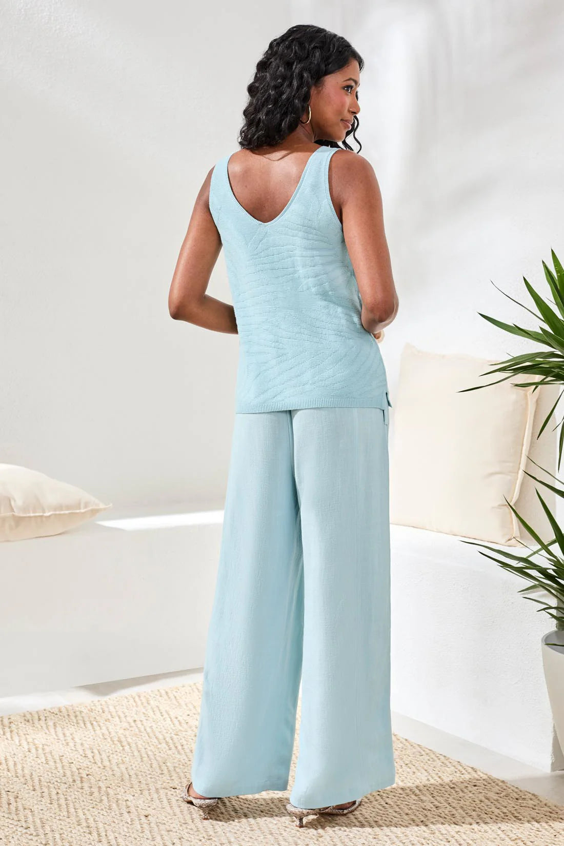 Tribal Sleeveless V-Neck Top