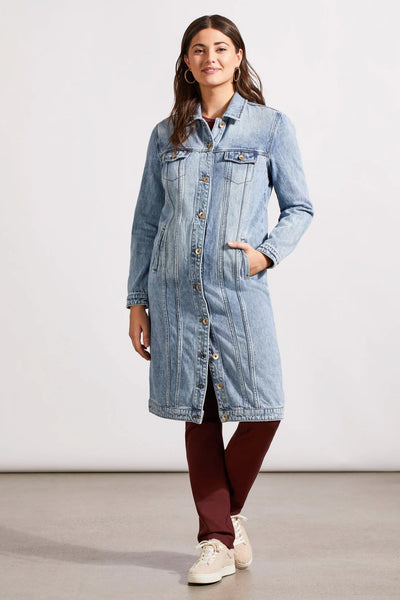 Tribal Long Denim Duster