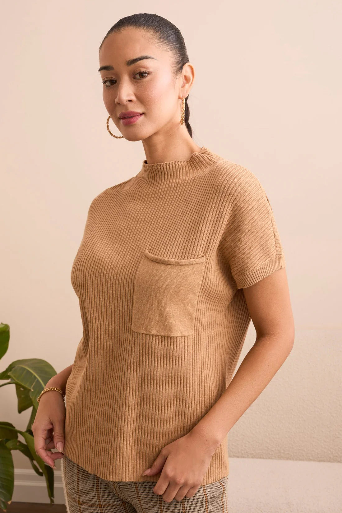 Tribal Short Sleeve Dolman Sweater