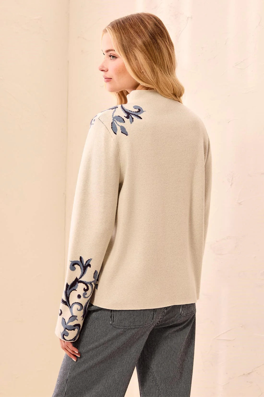 Tribal Funnel Neck Sweater