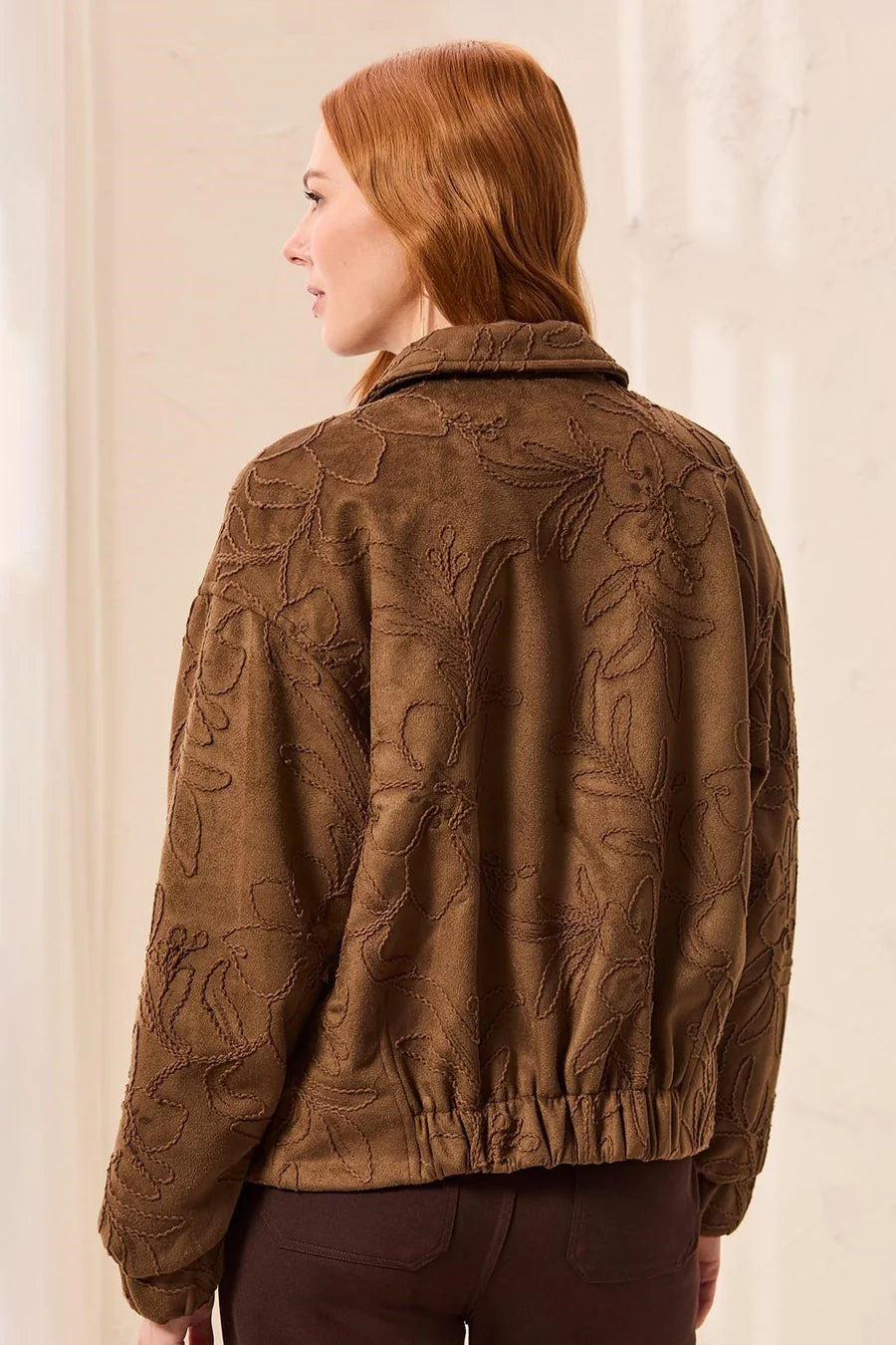 Tribal Faux Suede Jacket