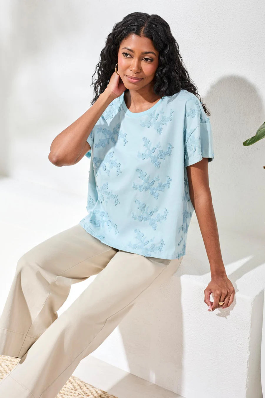 Tribal Short Sleeve Crew Top