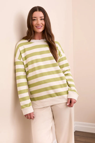 Tribal Striped Crewneck