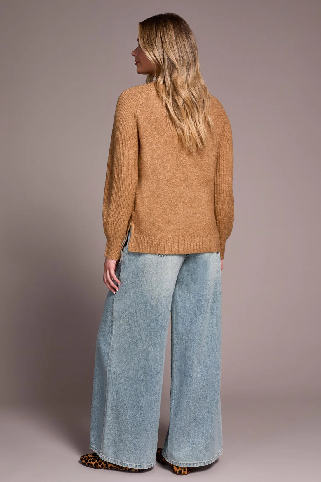 Tribal Long Sleeve Mock Neck Sweater