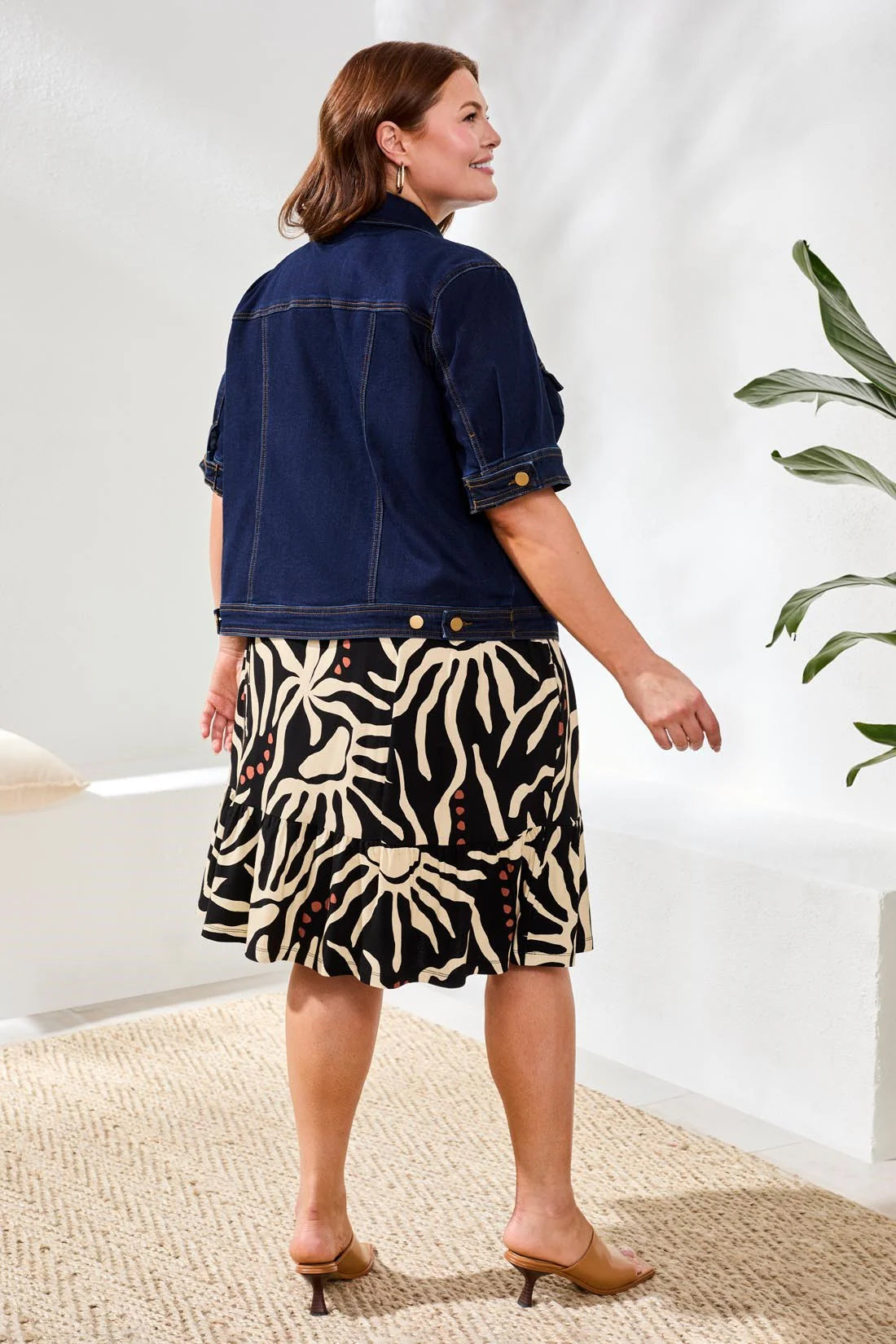 Tribal Elbow Jean Jacket