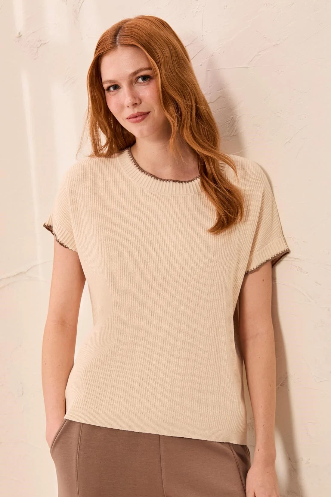 Tribal Cap Slv Crewneck Sweater