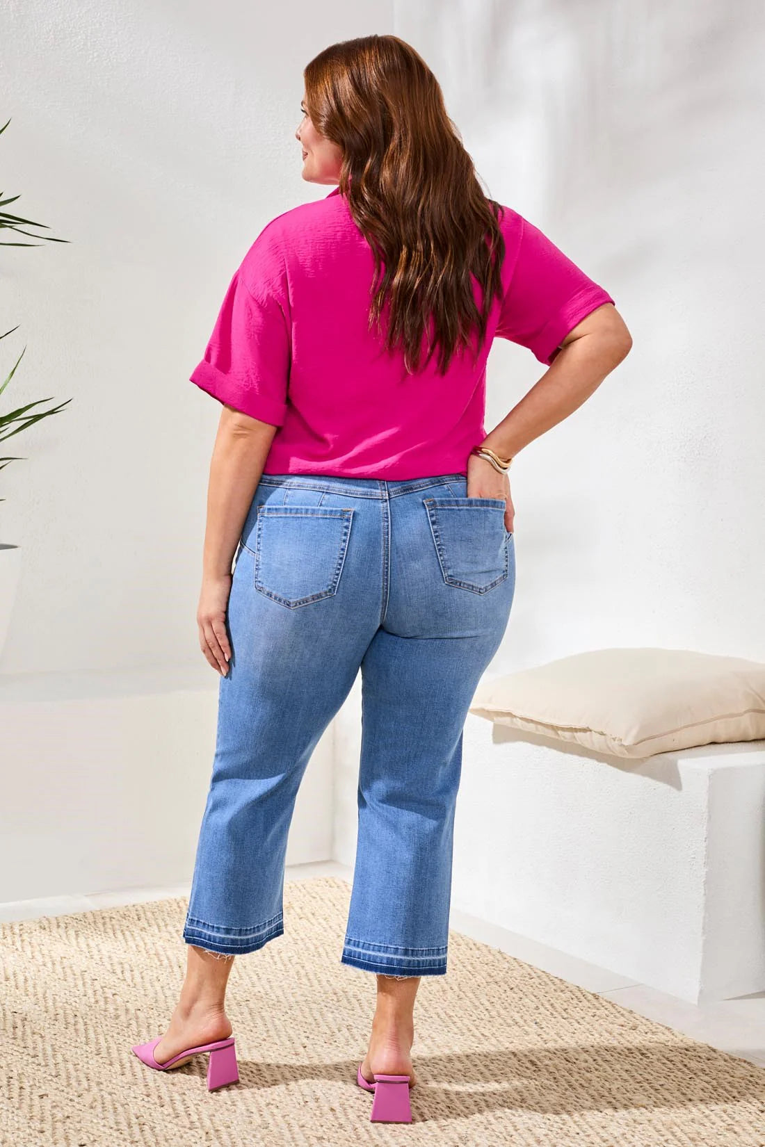 Tribal Spohia Crop Micro Flare Jean