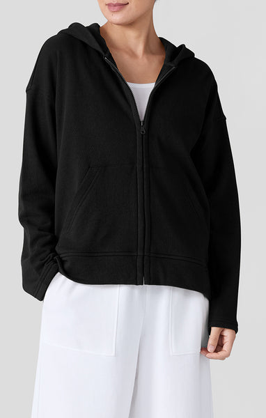 Eileen Fisher Hooded Zip Jacket