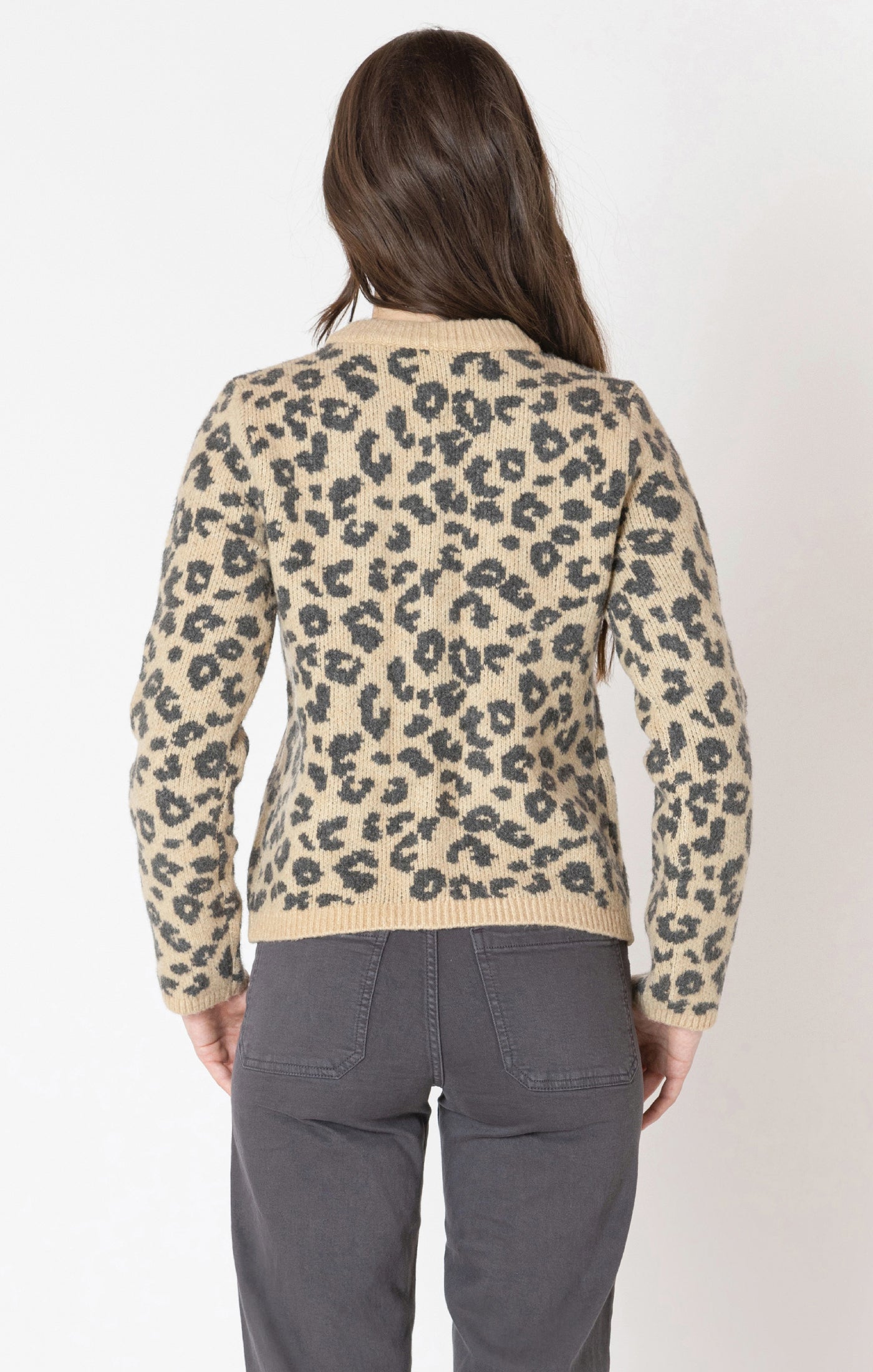 Dex Crewneck Patterned Cardigan