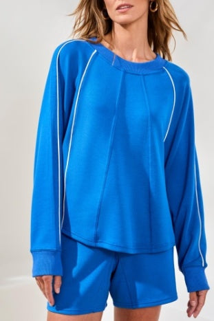 Tribal Crewneck Scuba Top