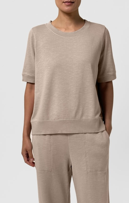 Eileen Fisher Crew Neck Short Sleeve Sweatshirt