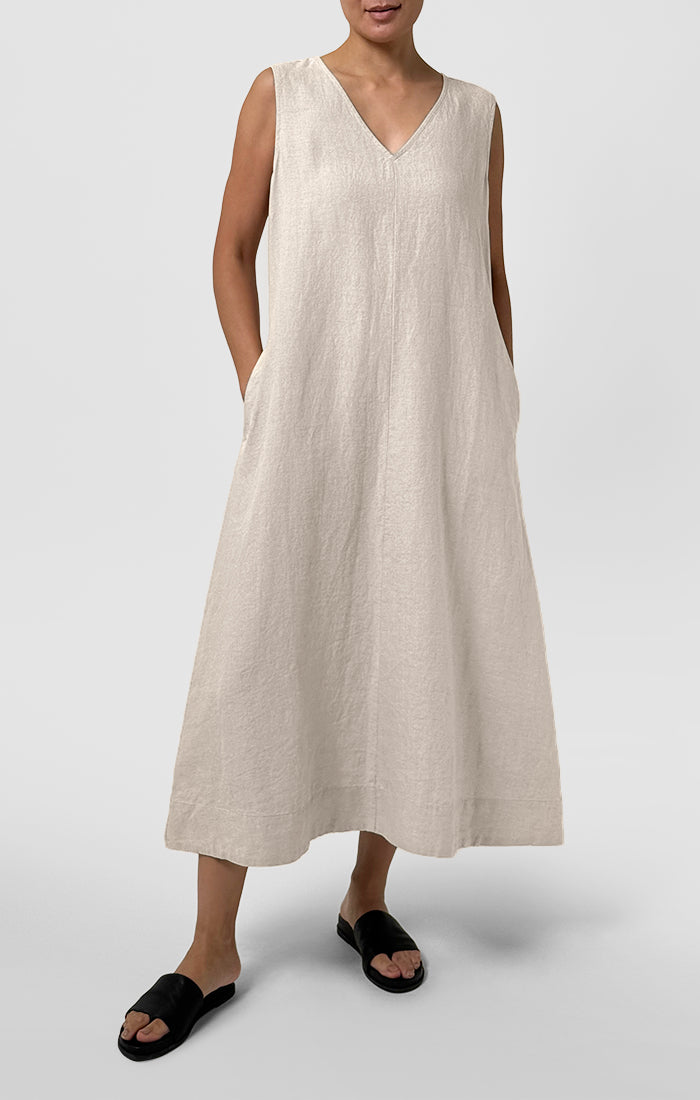 Eileen Fisher V-Neck Floor Length Dress