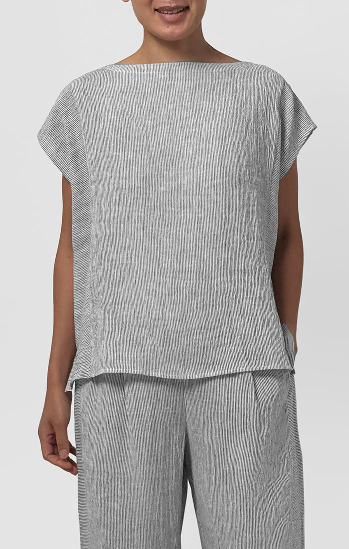 Eileen Fisher Jewel Neck Square Top