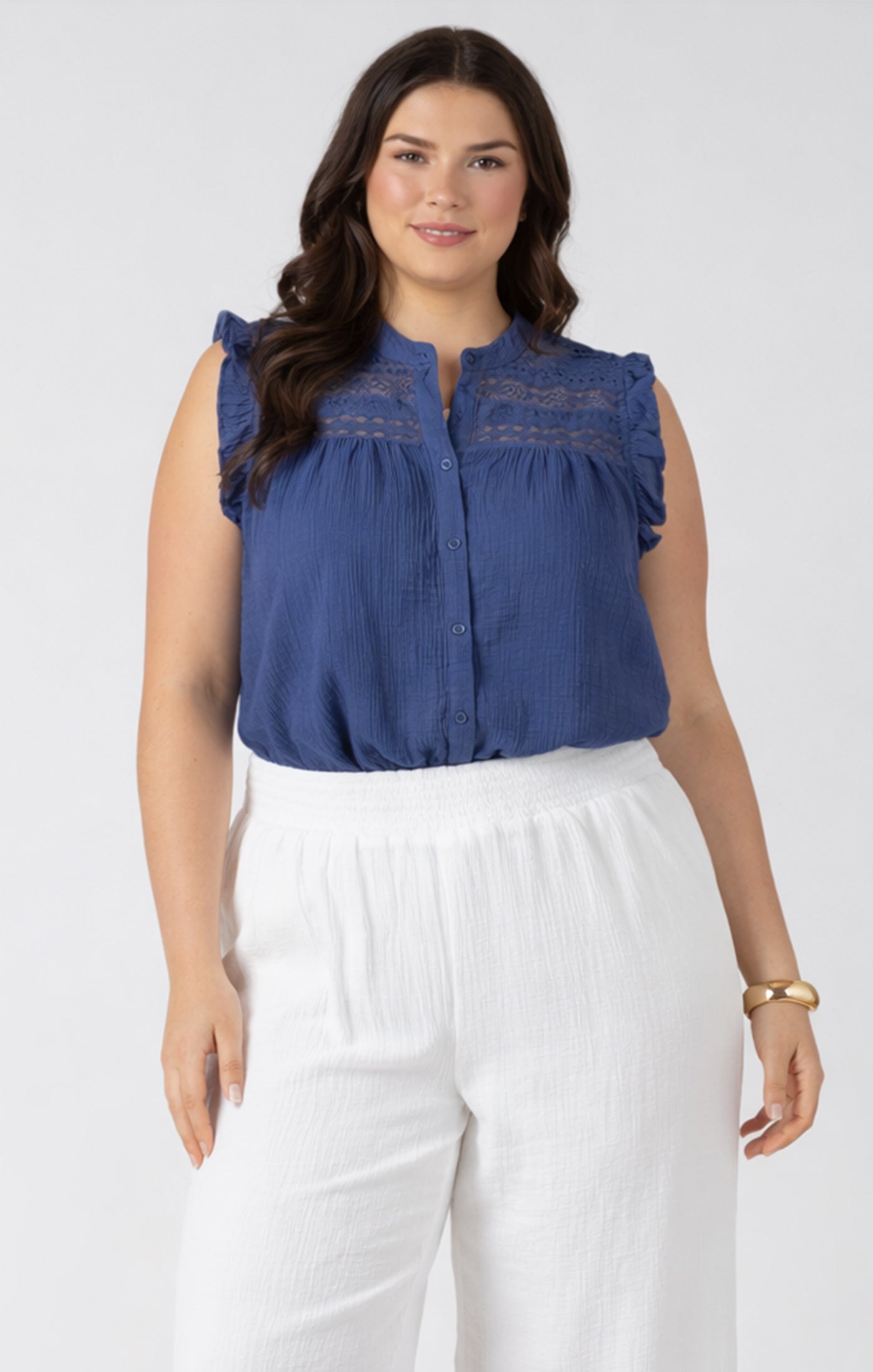 Dex Lace Insert Blouse