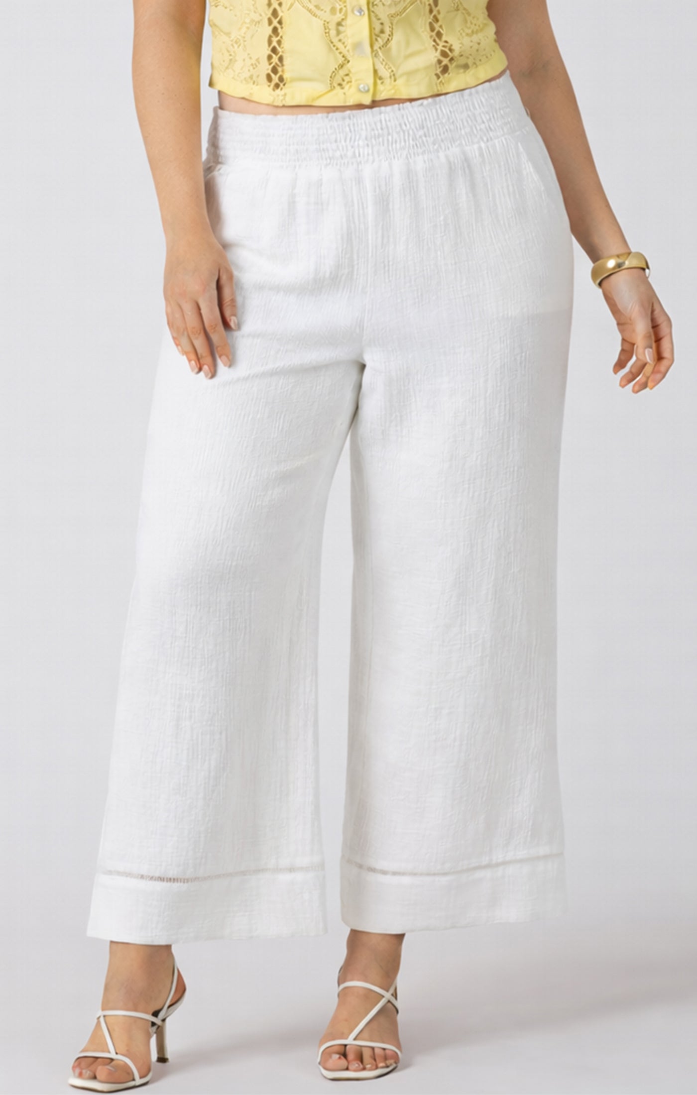 Dex Lace Trim Wide Leg Pant