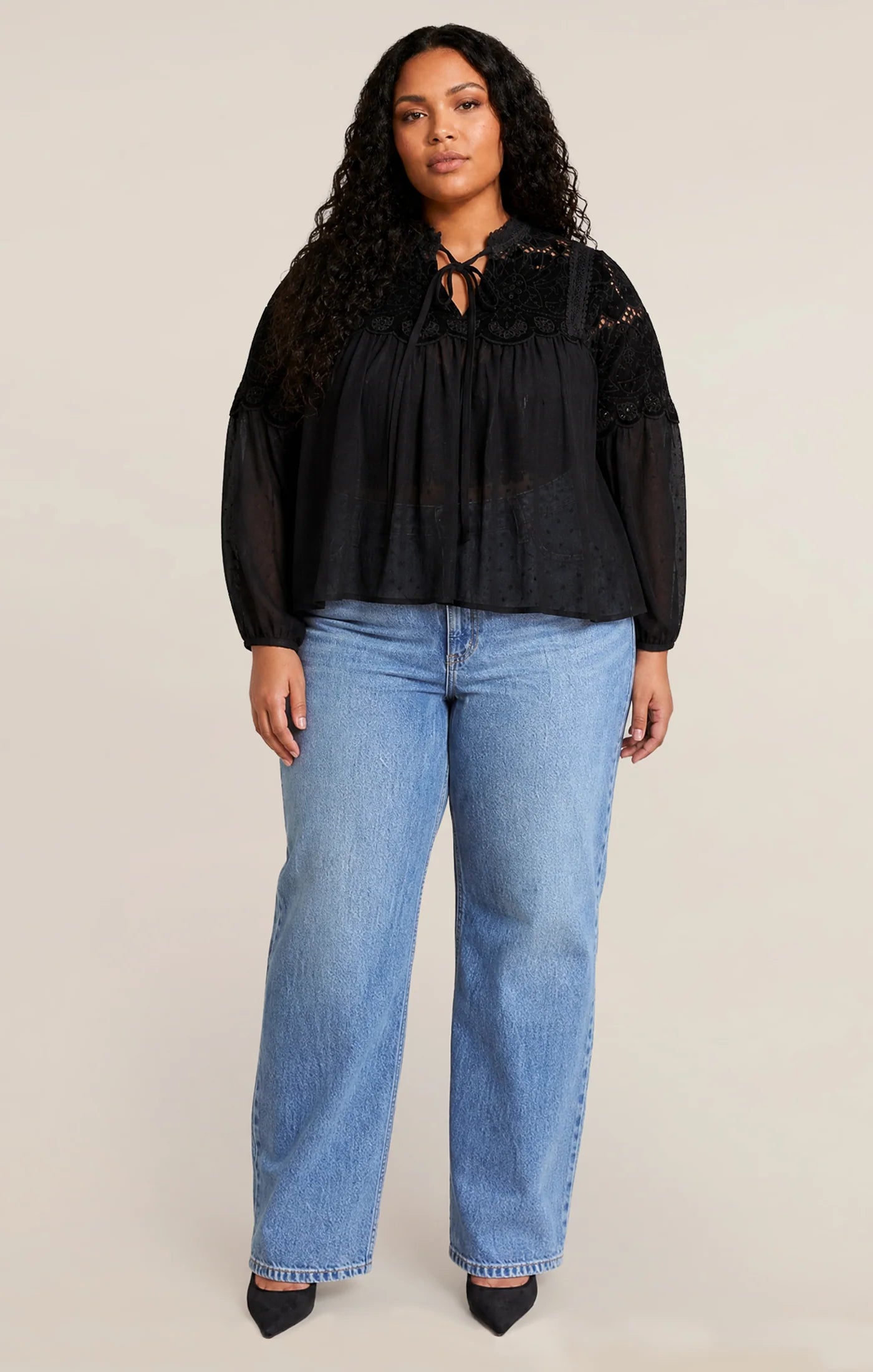 Dex Sheer Lace Blouse