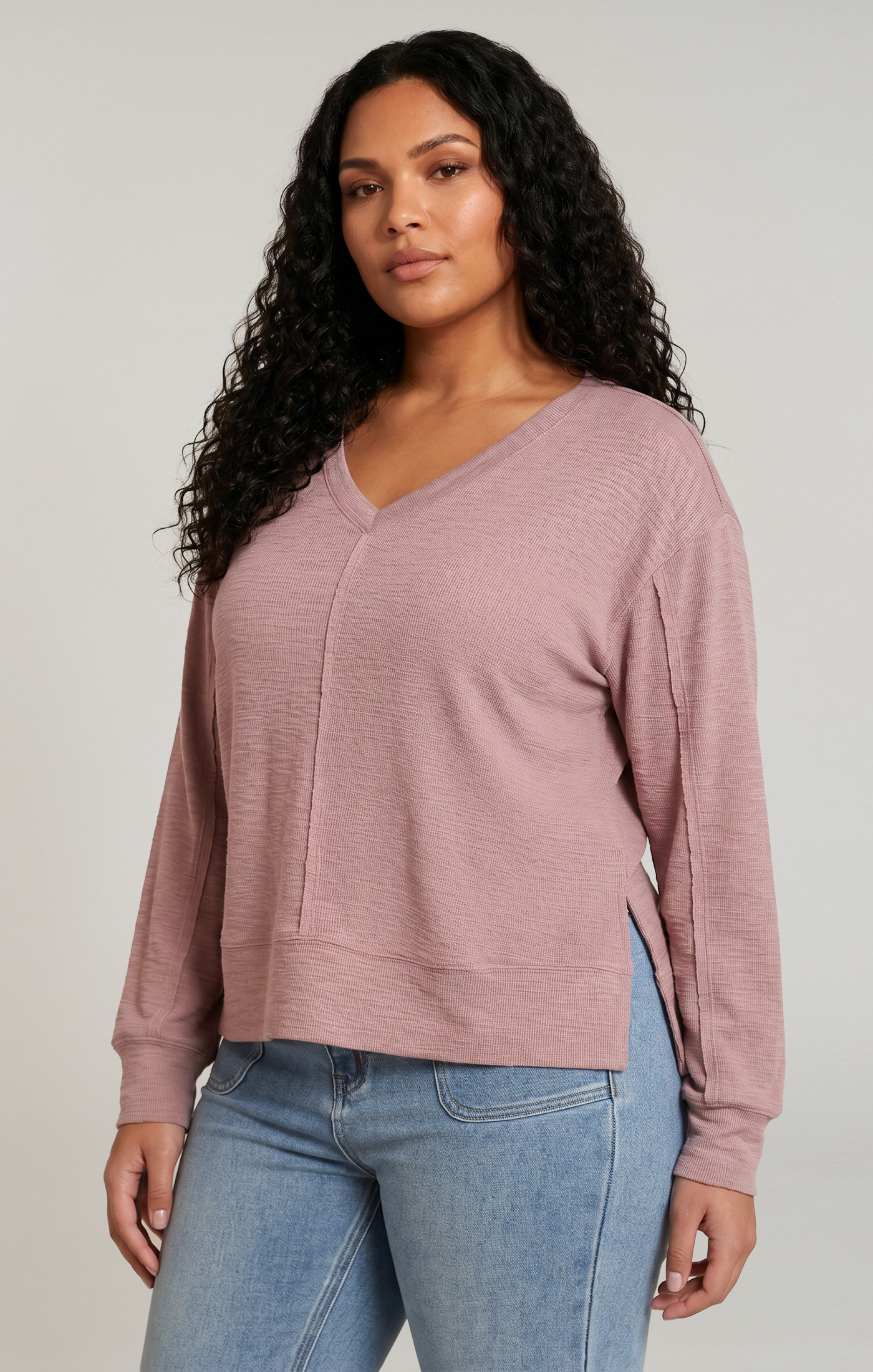 Dex V-Neck Knit Top