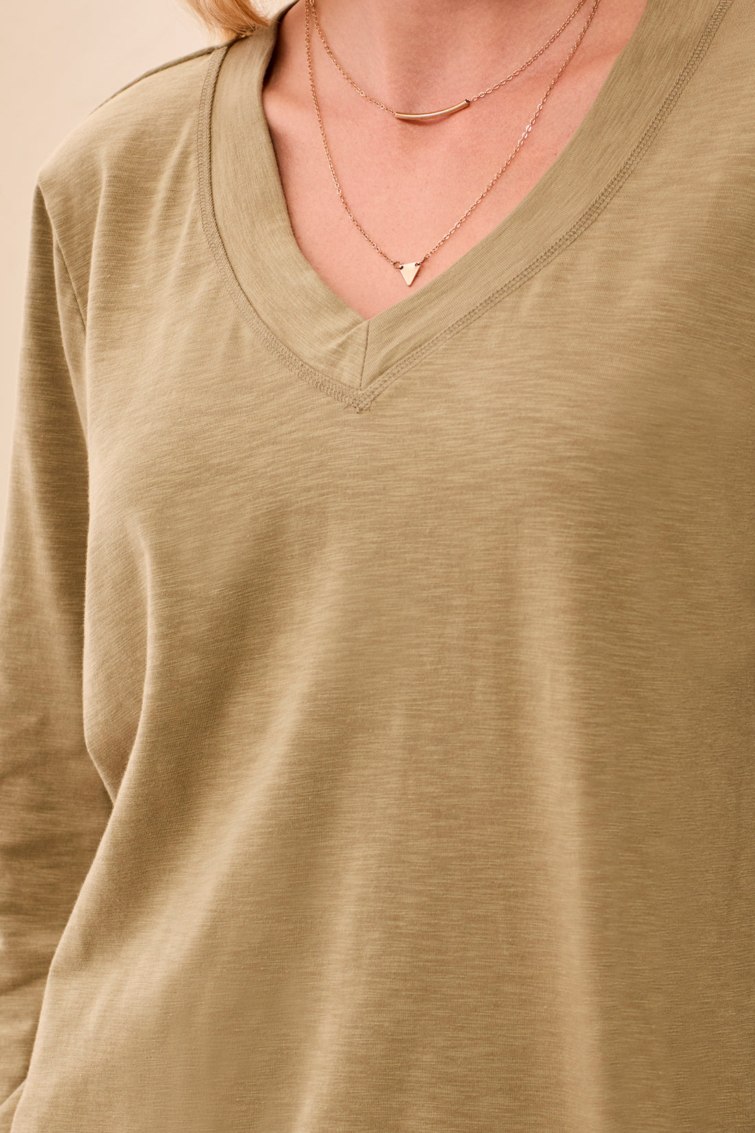 Tribal Long Sleeve V-Neck Top