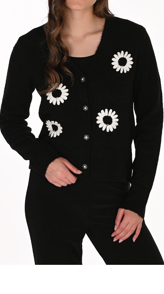 Frank Lyman Flower Cardigan