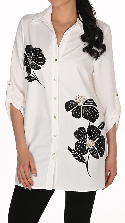 Frank Lyman Floral Classic Blouse