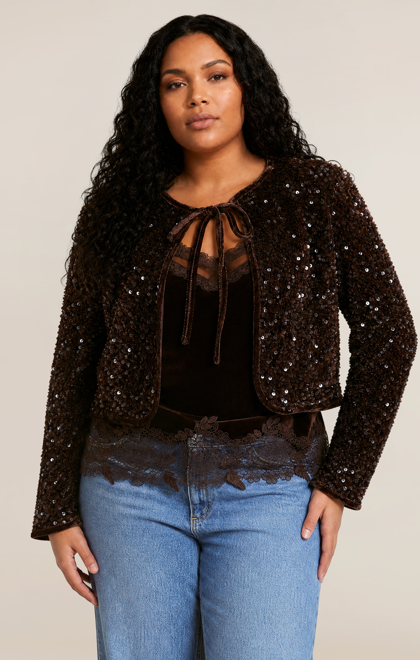 Dex Velvet Sequin Jacket