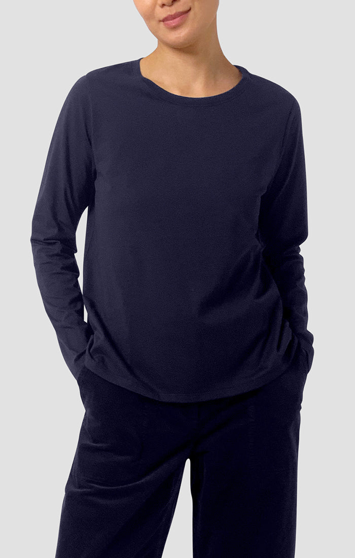 Eileen Fisher Round Neck Long Sleeve Tee