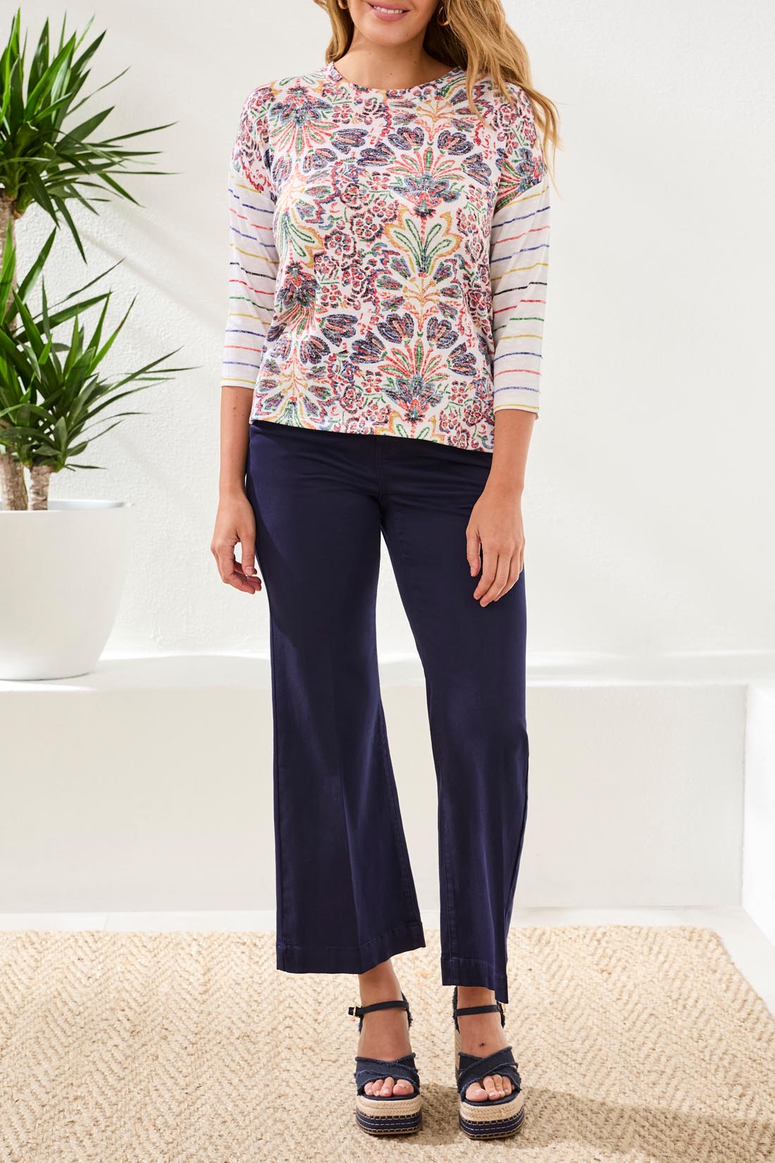 Tribal 3/4 Sleeve Top